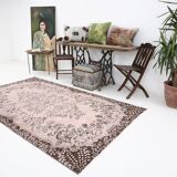 6' x 8' Pink Turkish Vintage Rug 199x287 cm