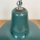 Lampe d'usine industrielle en émail vert, années 1960