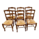 Set of 6 Provençal Louis XV chairs in solid oak with straw seats 198