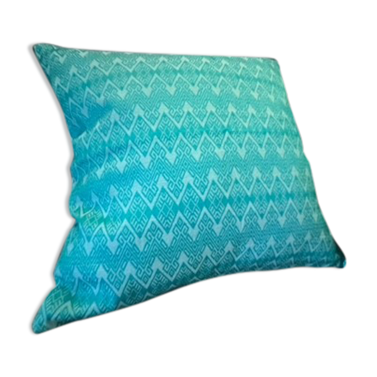Ocean blue Kachin cushion 40x40 cm