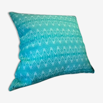 Ocean blue Kachin cushion 40x40 cm