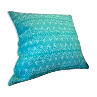 Ocean blue Kachin cushion 40x40 cm