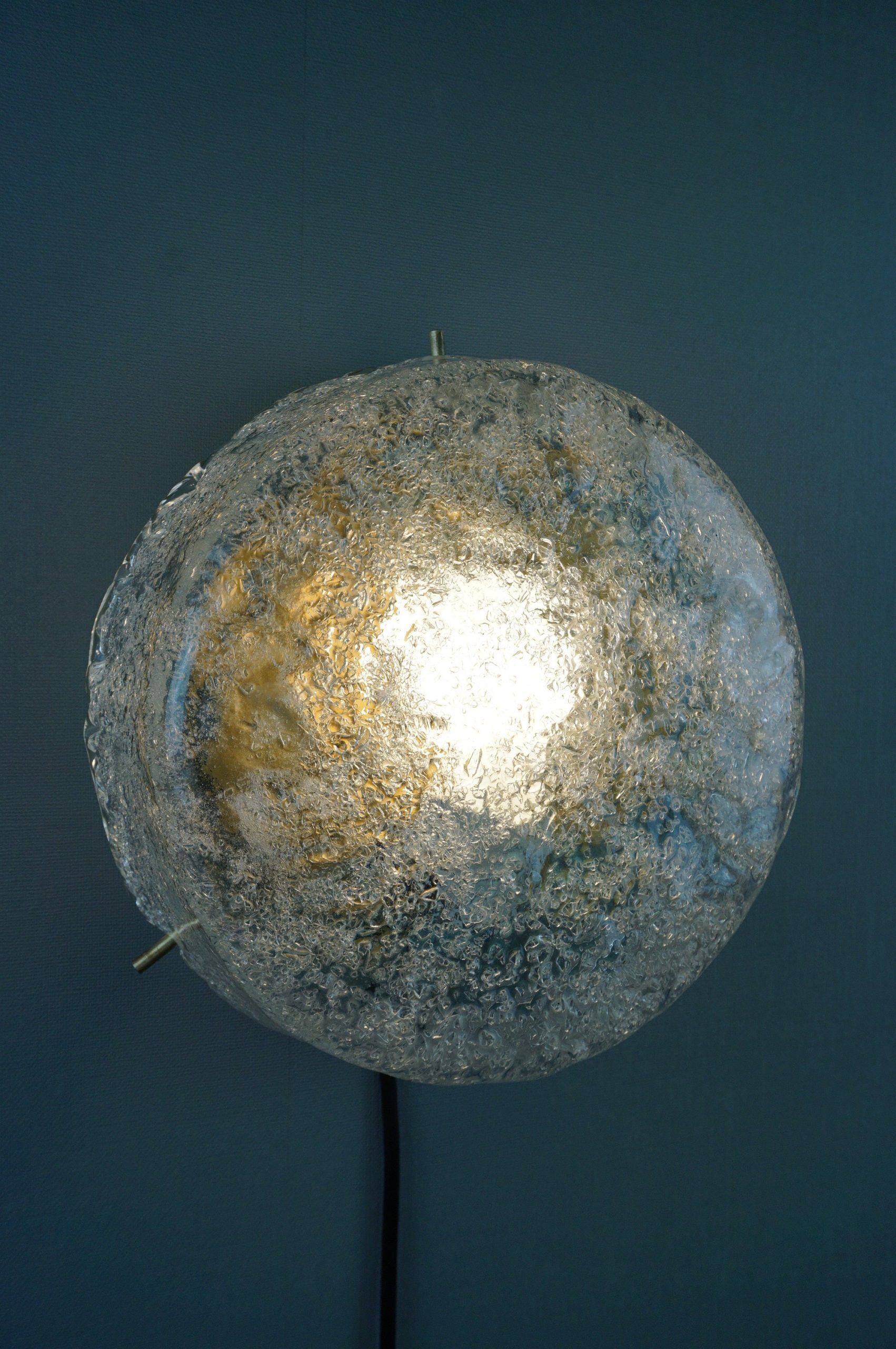 Set of two ceiling lamps with glazed glass by Kaiser Leuchten