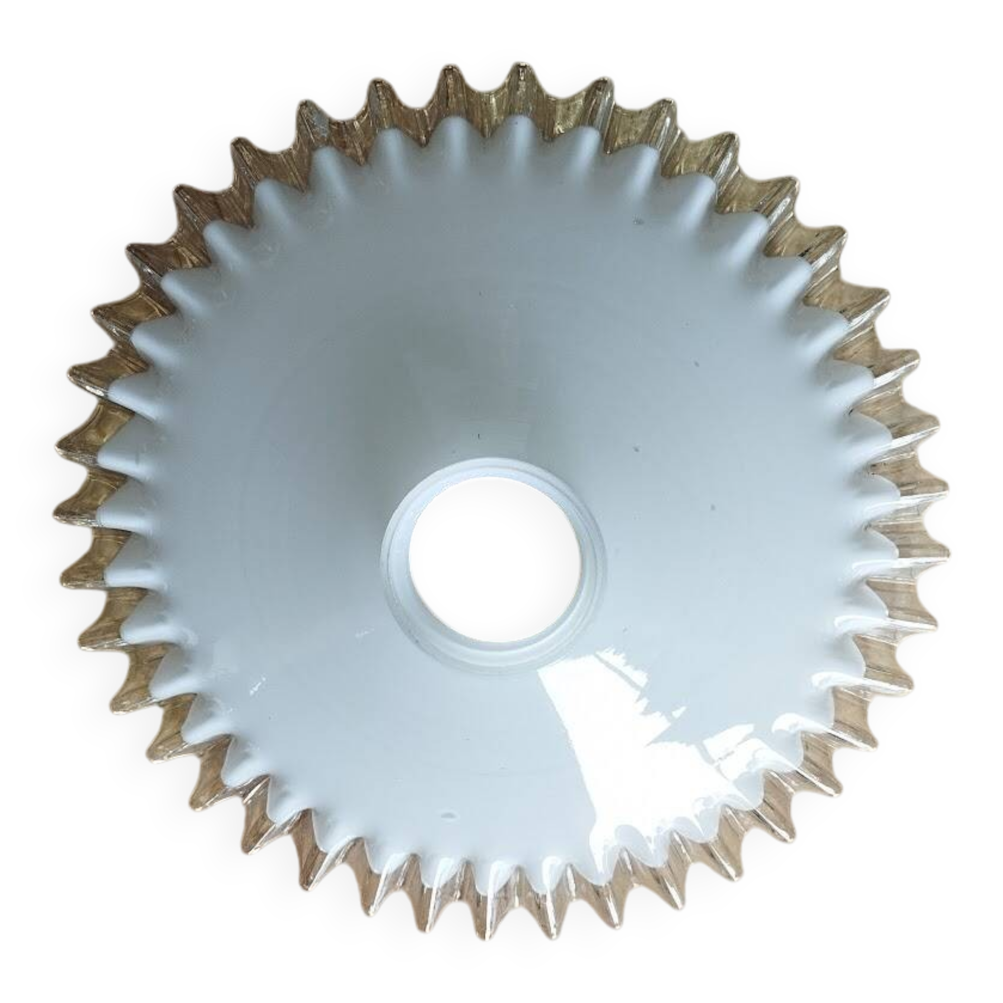 Vintage opaline lampshade (flat scalloped shape)