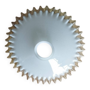 Abat-jour vintage en opaline dentelée