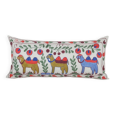Vintage embroidered cushion cover 46x94 cm