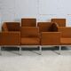 Ensemble de 10 chauffeuses de Louis Baillon, édition Planforms formant canapé modulable, circa 1950