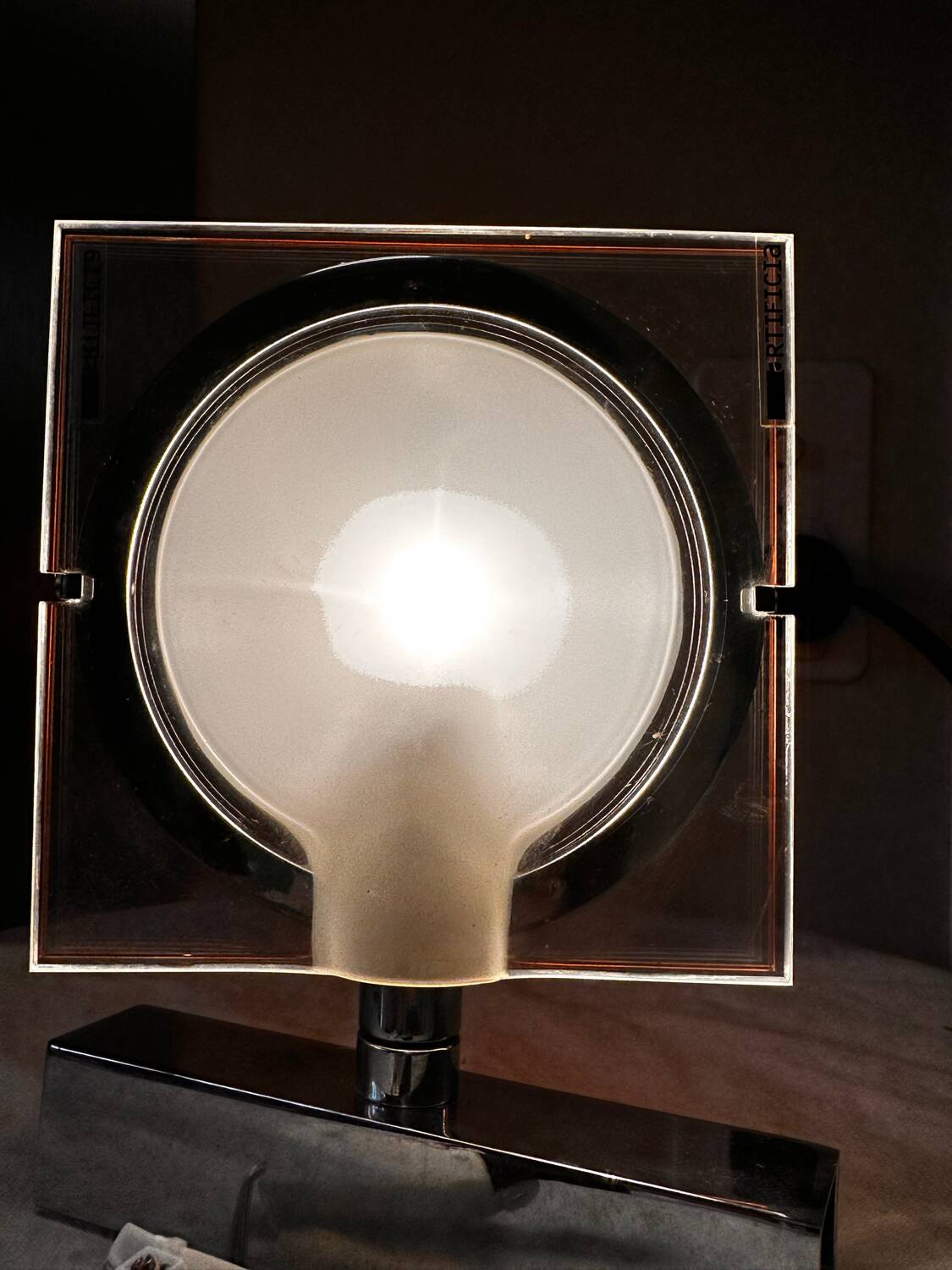 Pair of orange Keplero wall lights