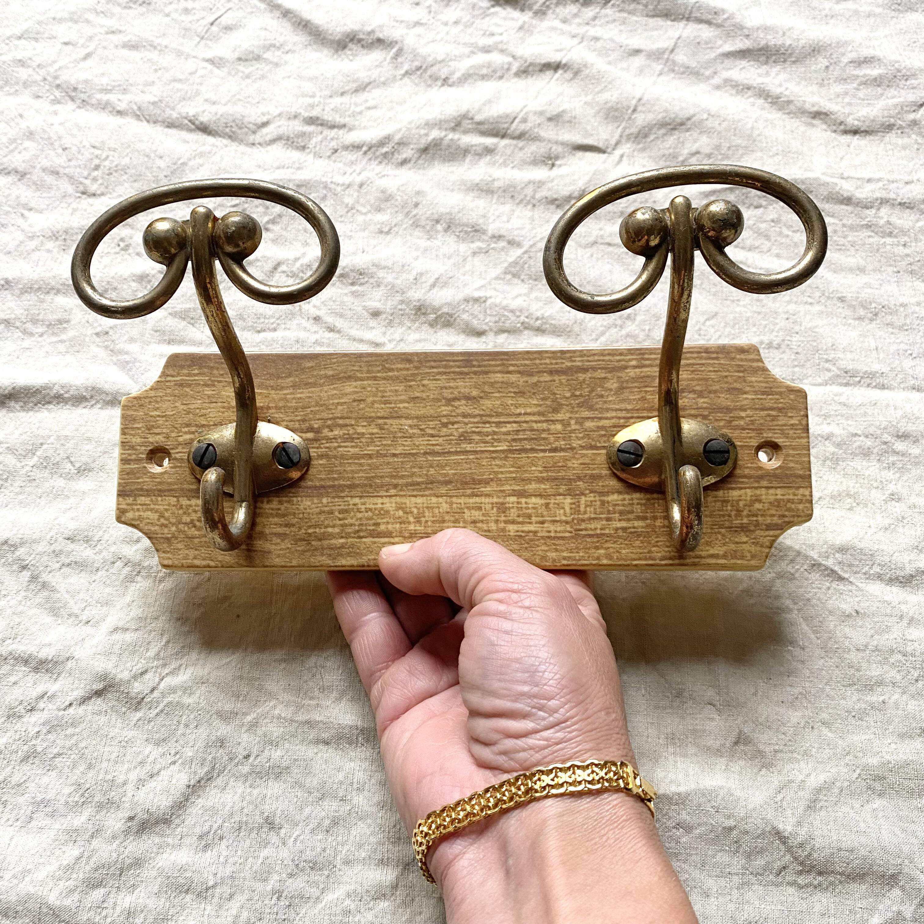 Vintage coat rack 2 hooks