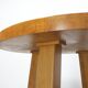 Brutalist eettafel massief eiken rond model