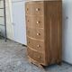 High Art Deco chest of drawers with moustache legs, raw walnut, 1930.