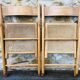 Set of 2 vintage folding chairs, rattan cane for Habitat, circa 70/80