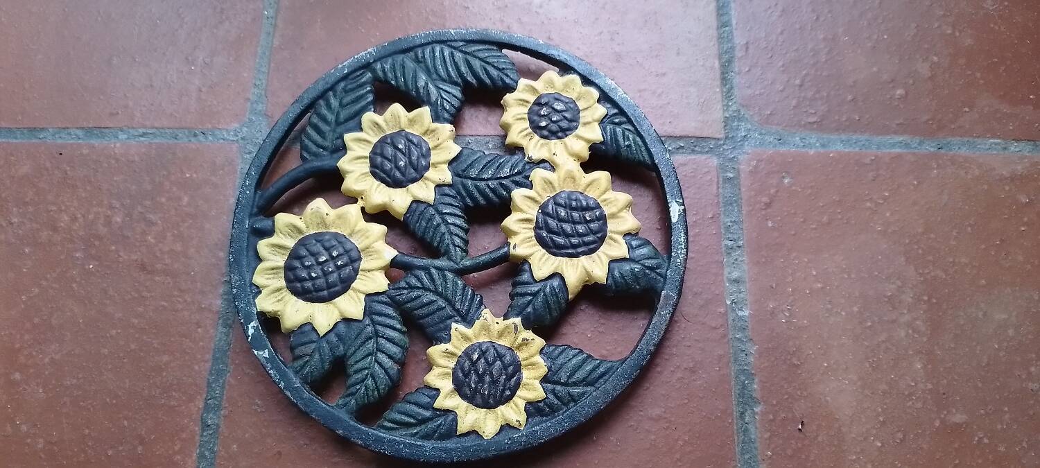 Vintage cast iron trivet