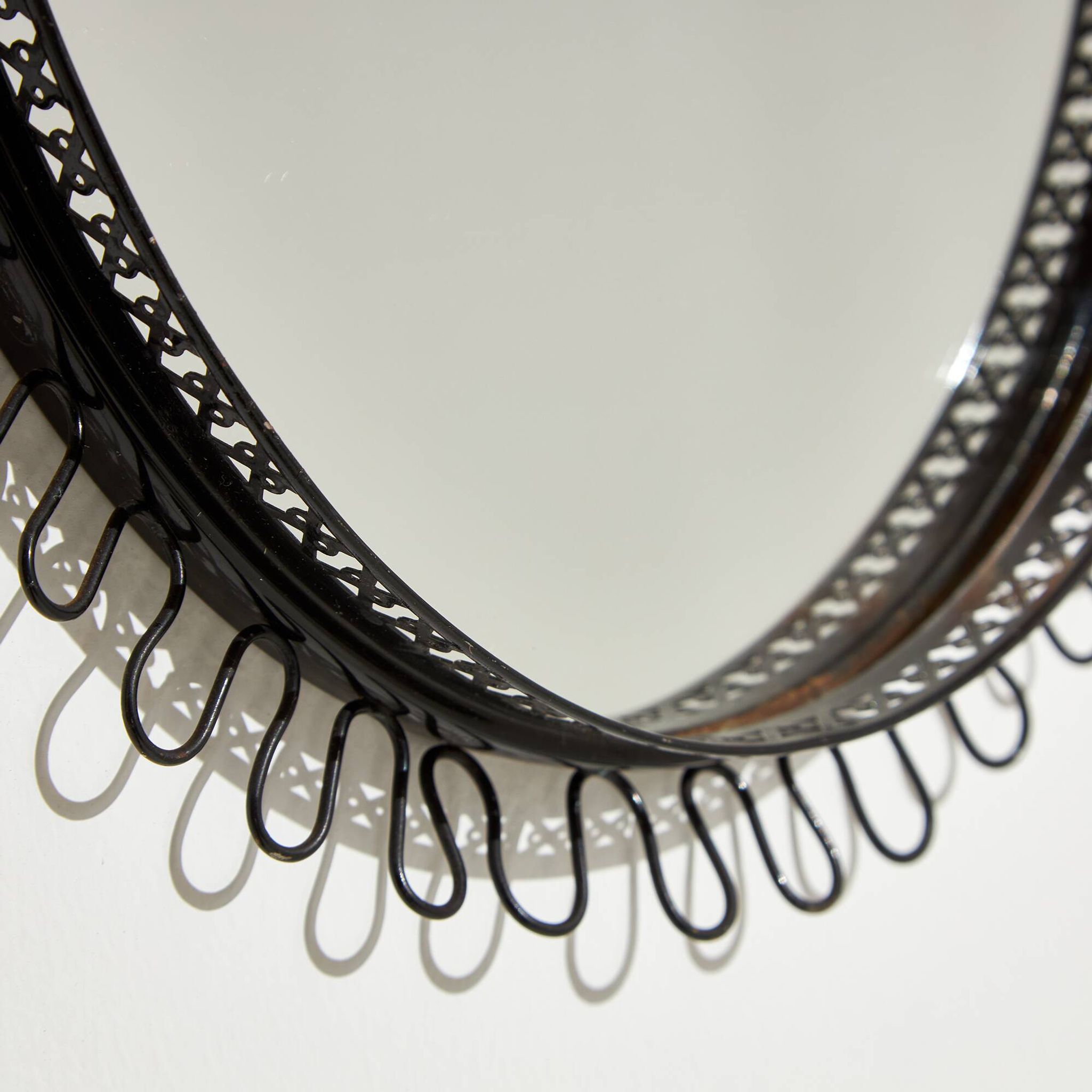 Metal framed mirror