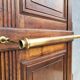 Monumental Art Nouveau wardrobe • walnut & brass