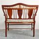 Antique Edwardian Two-Seat Mahogany Canapé with Marquetry
