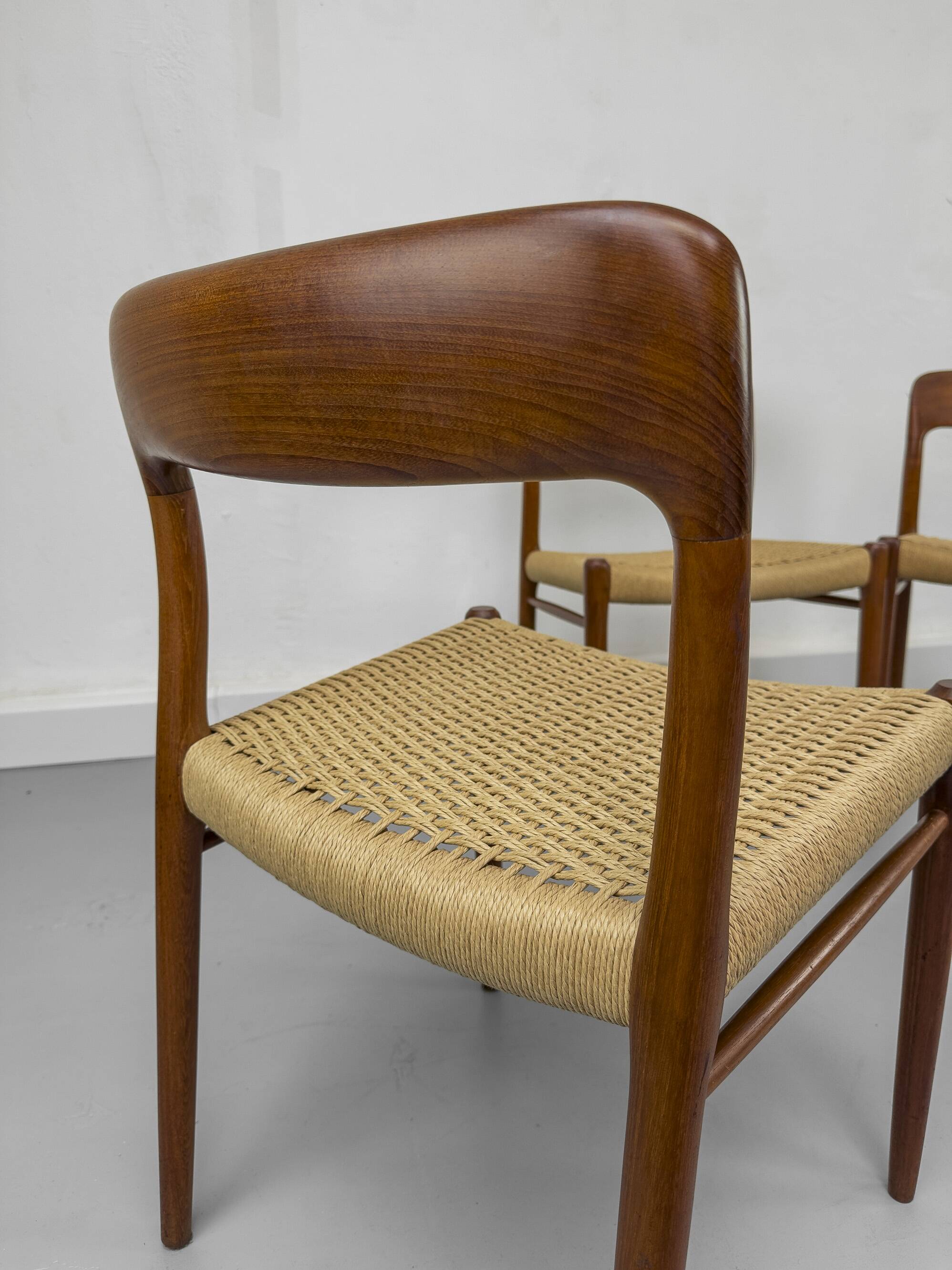 Model 75 Chairs by Niels O. Møller for J.L Møllers, 1960s, Set of 4