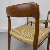 Model 75 Chairs by Niels O. Møller for J.L Møllers, 1960s, Set of 4