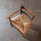 Dutch chair in wood and wicker