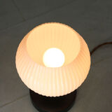 Mid-century brass & opaline table lamp