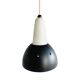 Lampe suspendue vintage en bakélite et verre