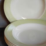Eight earthenware plates from salins 50s