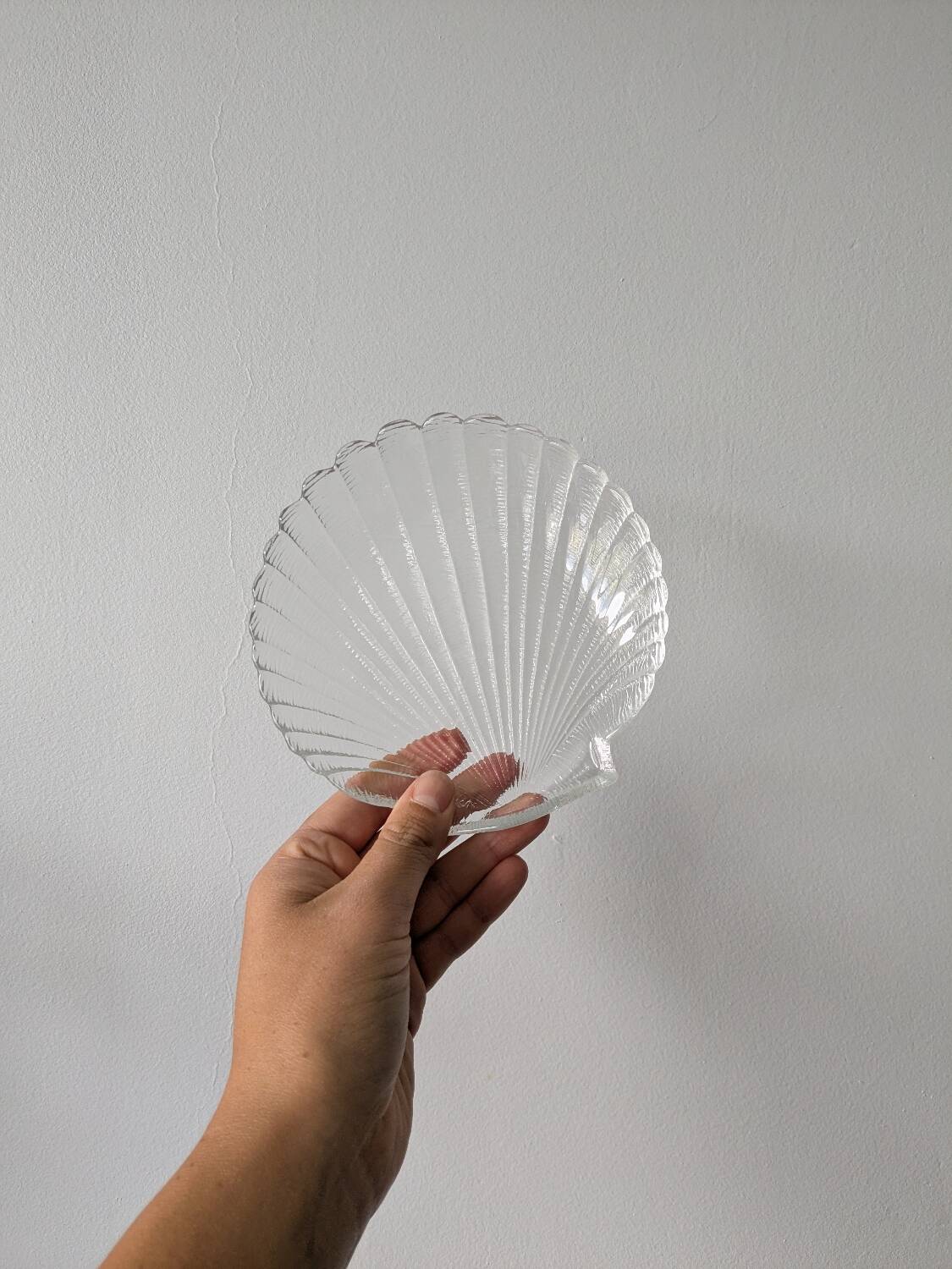 Coupelle coquillage en verre vintage
