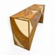 Mid-Century Modern Italian Rattan and Brass Center Console by Vivai del Sud