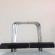 Letter holder in black marble and chrome metal art deco style