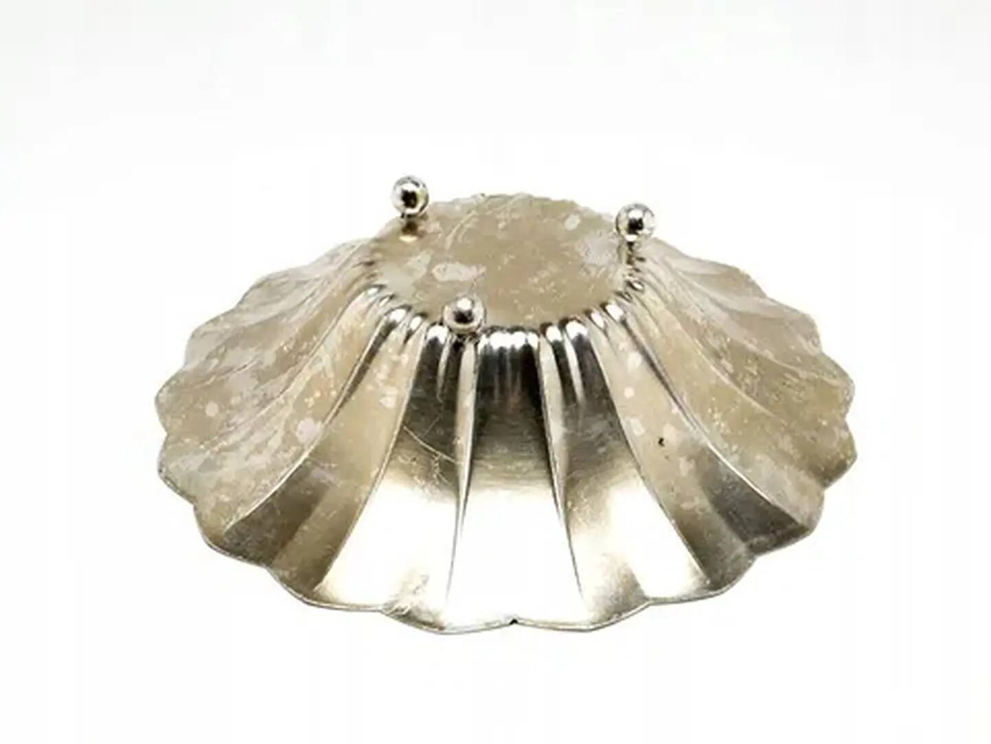 Plat Art Déco, en laiton argenté, WMF Ikora, Allemagne, années 1930