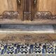 Armoire de mariage Normande sculptée en chêne clair du 19ème siècle