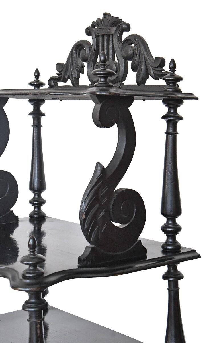 Music cabinet or sheet music cabinet in the Napoléon III style