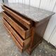 Commode Louis-Philippe en ronce de noyer, marbre Saint-Anne, milieu 19ème