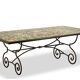 Dining table in "scagliola" and wrought iron. 1950s.