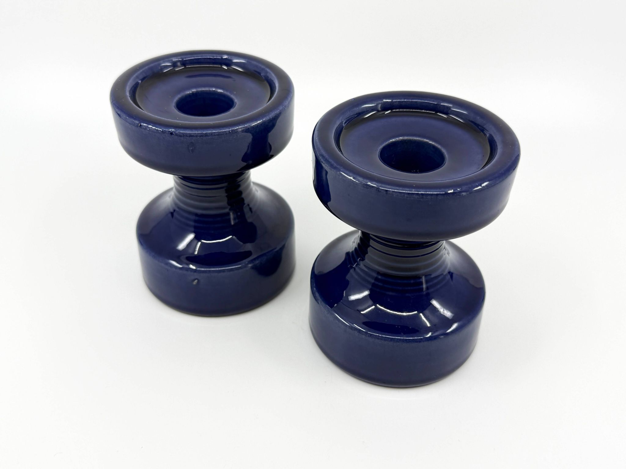 2 bougeoirs en céramique Steuler • Design Cari Zalloni • Circa 60-70