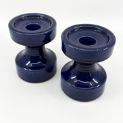 2 bougeoirs en céramique Steuler • Design Cari Zalloni • Circa 60-70