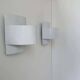 Pair of vintage wall lights, white lacquered metal, Peter Celsing Sweden 1960