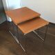 Teak and steel nesting tables from Brabantia, 1960s
