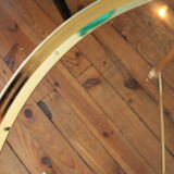 Marble and brass round coffee table