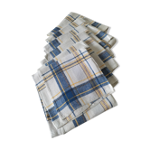 Set of 6 vintage checkered napkins