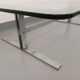 Vintage coffee table in transparent glass and cast aluminum from the 70s