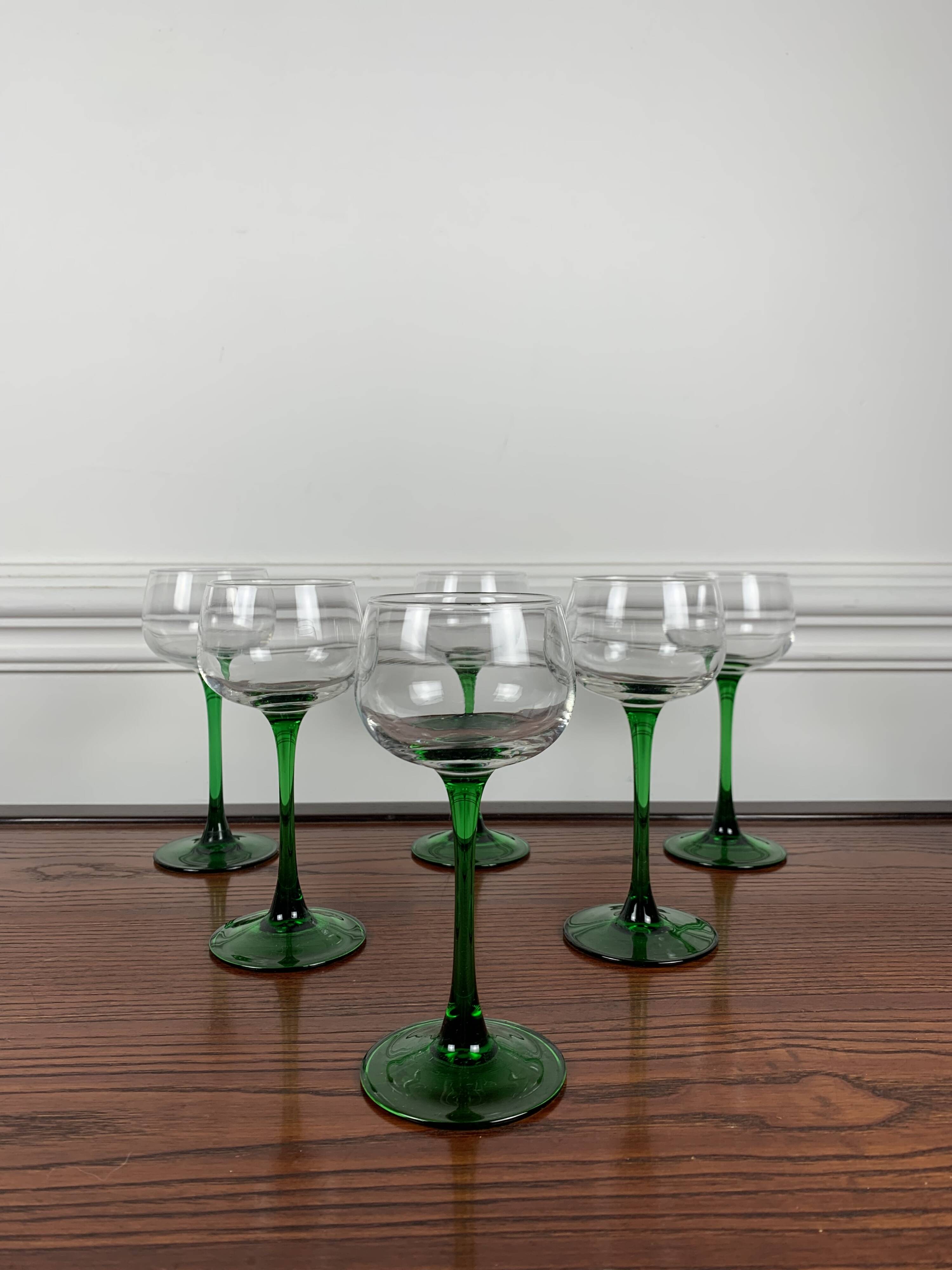 Lot de 6 verres à vin d'alsace