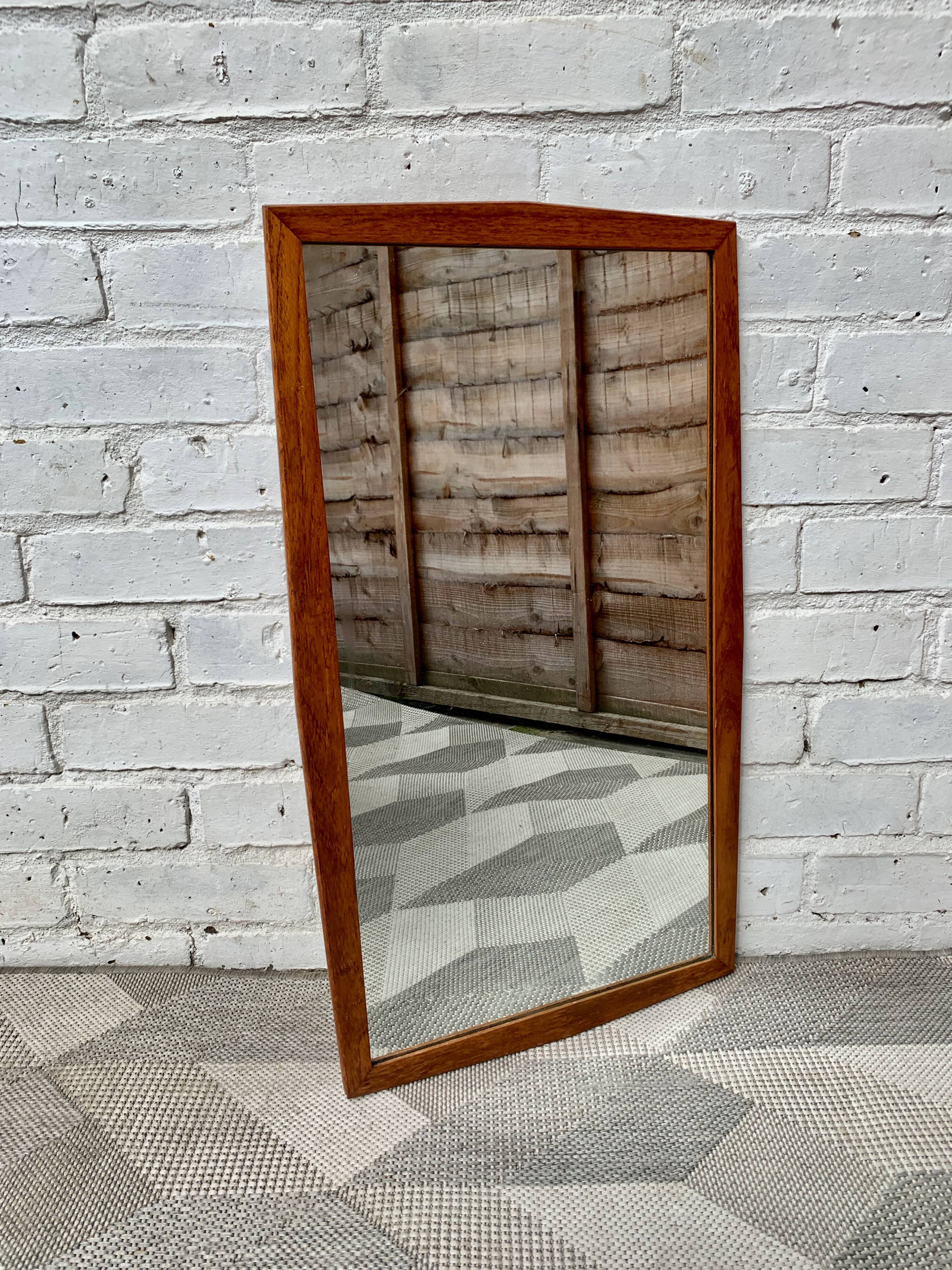 Vintage retro wall mirror rectangular 67x39 cm