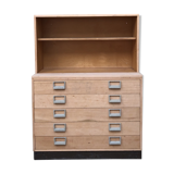 Vtg Mid Century Esavian ESA School Drawers Chest Bookcase Shelving James Leonard