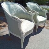 Pair of Louis XV style armchairs