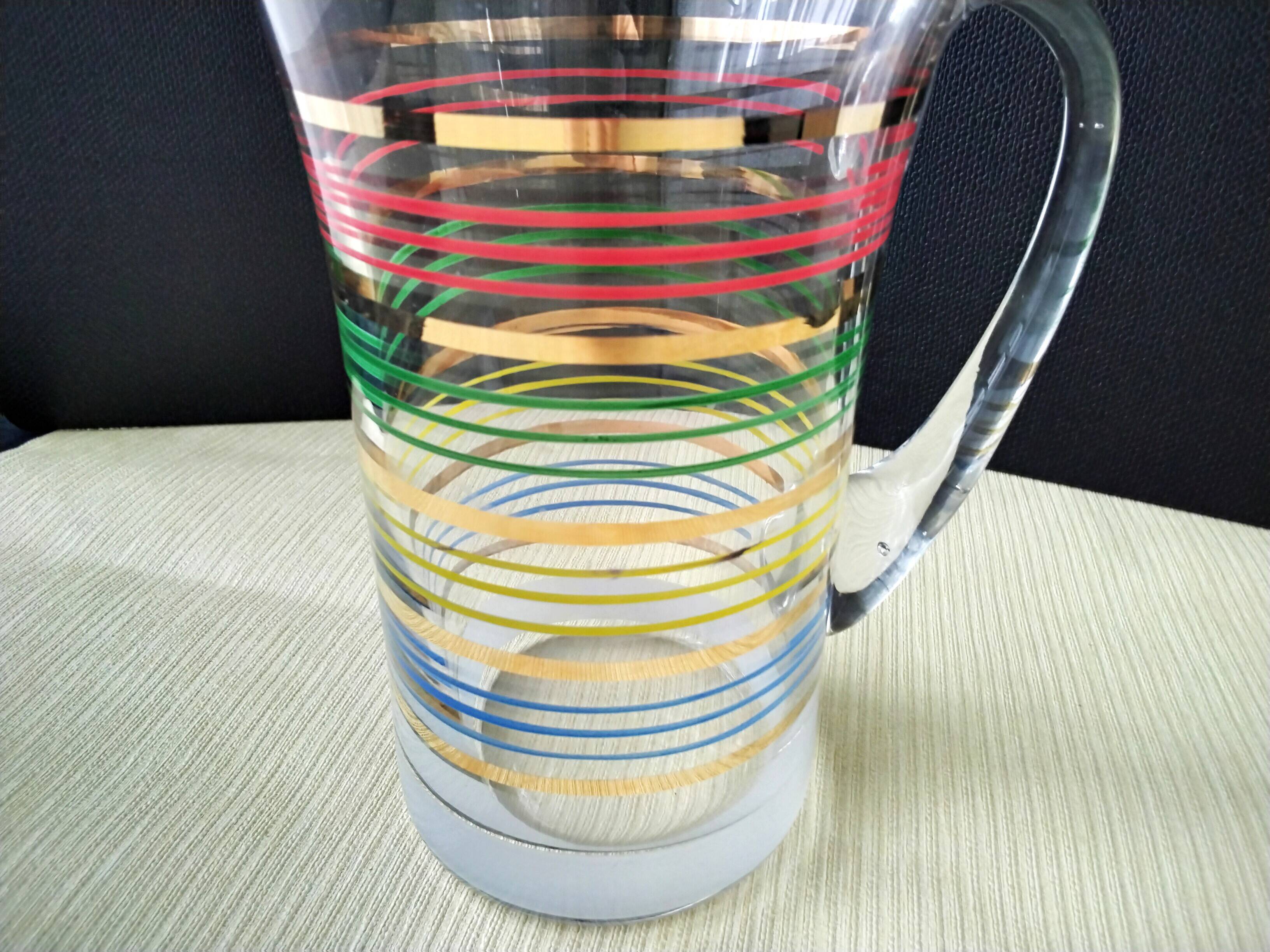 Water carafe, vintage pitcher from the 50s