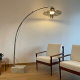 Lampadaire arc fleur ajustable, Italie, 1960