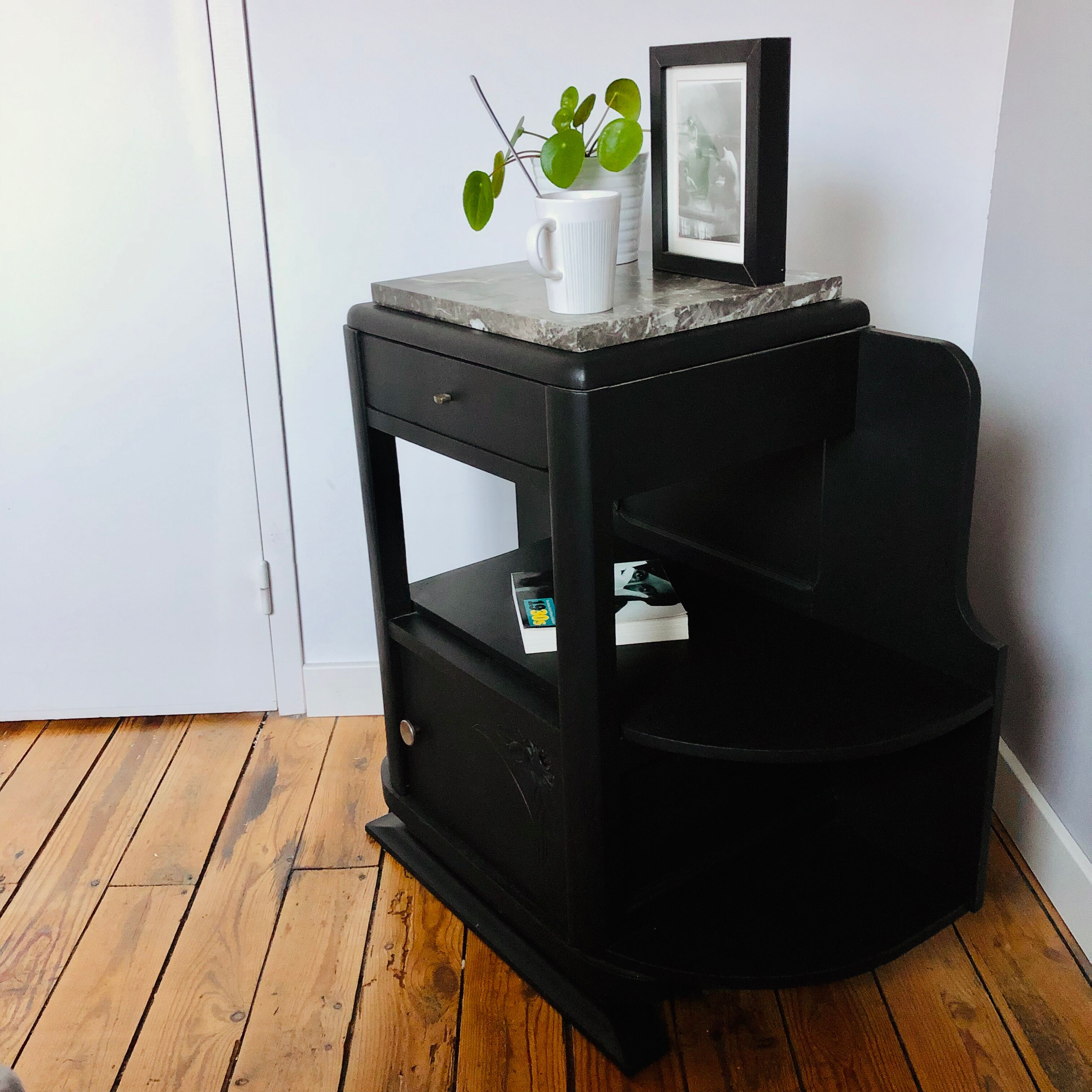 Black Art Deco Bedside