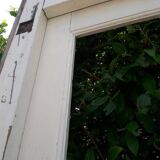 Old glazed door 211.5x105.5cm and its entrance door frame.