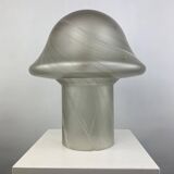 Large mushroom table lamp in clear swirling glass by Peill and Putzler XL 1970